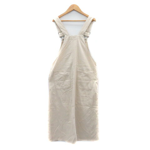 【中古】スタディオクリップ Studio Clip ジャンパースカート ワンピース ロング丈 M ライトベージュ /YK15 レディース 【ベクトル 古着】 250708