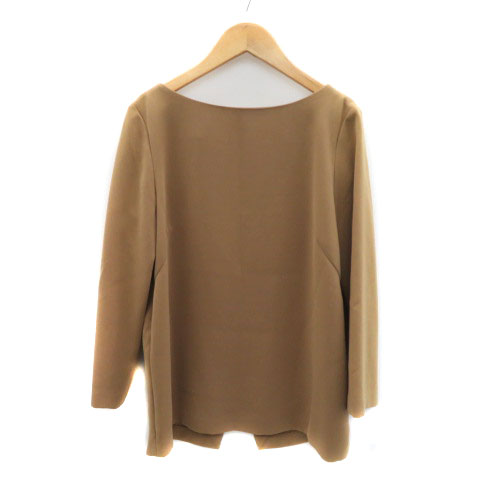 【中古】22オクトーブル 22 OCTOBRE カットソー 長袖 レース スリット オーバーサイズ 38 M ベージュ /YK30 レディース 【ベクトル 古着】 250717(4)