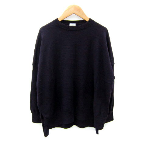 【中古】アーバンリサーチ ドアーズ URBAN RESEARCH DOORS ニット カットソー 長袖 クルーネック 無地 ..