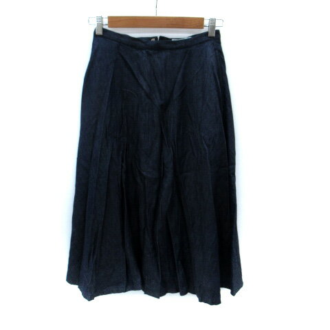 【中古】グローバルワーク GLOBAL WORK フレアスカート ロング丈 ダンガリー M 紺 ネイビー /SM13 レディース 【ベクトル 古着】 250811