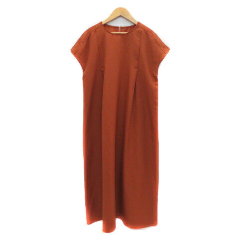 【中古】ドレスキップ DRESKIP ワンピース ロング丈 半袖 L ブラウン /YK25 レディース 【ベクトル 古着】 250711