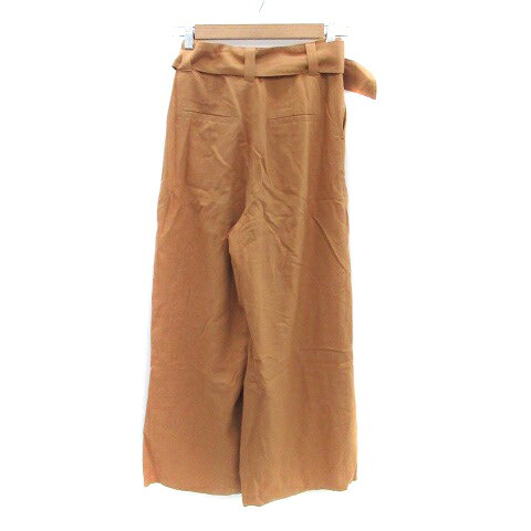 【中古】ミラオーウェン Mila Owen ワイドパンツ ハイウエスト ロング丈 ベルト付き 麻 リネン混 0 XS 茶色 ブラウン /HO8 レディース 【ベクトル 古着】 250728 auc-vector-20430028 ブランド古着の買取販売ベクトル サンプル画像2