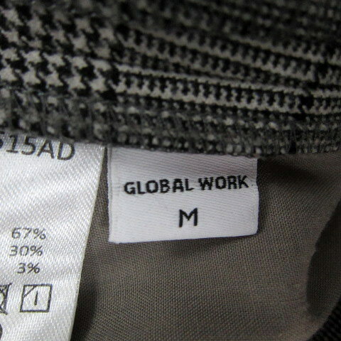 【中古】グローバルワーク GLOBAL WORK スラックスパンツ テーパードパンツ ロング丈 グレンチェック柄 M グレー /SY13 レディース 【ベクトル 古着】 250716 auc-vector-20421800 ブランド古着の買取販売ベクトル サンプル画像3