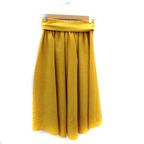【中古】ロペピクニック ROPE Picnic フレアスカート ミモレ丈 リボン 36 S マスタードイエロー /SM35 レディース 【ベクトル 古着】 250716 auc-vector-20421724 ブランド古着の買取販売ベクトル サンプル画像2
