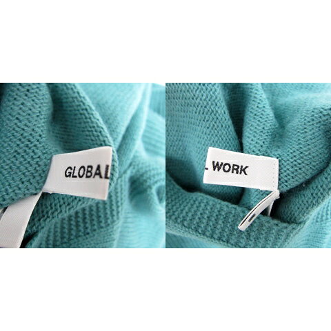 【中古】グローバルワーク GLOBAL WORK ニット セーター 長袖 Vネック 無地 オーバーサイズ M ブルー /SY35 レディース 【ベクトル 古着】 250801 auc-vector-20430041 ブランド古着の買取販売ベクトル サンプル画像3