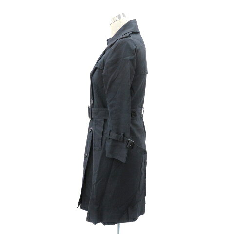 【中古】ミラオーウェン Mila Owen トレンチコート スプリングコート ロング丈 ダブルボタン ウエストベルト付き 0 紺 ネイビー /YK1 レディース 【ベクトル 古着】 250804 auc-vector-20443301 ブランド古着の買取販売ベクトル サンプル画像2