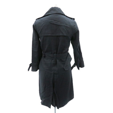 【中古】ミラオーウェン Mila Owen トレンチコート スプリングコート ロング丈 ダブルボタン ウエストベルト付き 0 紺 ネイビー /YK1 レディース 【ベクトル 古着】 250804 auc-vector-20443301 ブランド古着の買取販売ベクトル サンプル画像3