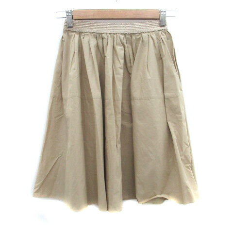 【中古】ナチュラルビューティー NATURAL BEAUTY フレアスカート ひざ丈 36 S ベージュ /HO13 レディース 【ベクトル 古着】 250801