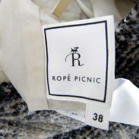 【中古】ロペピクニック ROPE Picnic タイトスカート ミモレ丈 チェック柄 スリット 38 M ベージュ 黒 ブラック /SY20 レディース 【ベクトル 古着】 250806 auc-vector-20449746 ブランド古着の買取販売ベクトル サンプル画像3