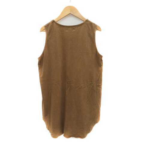 【中古】ラシュッド LASUD チュニック カットソー ノースリーブ F ブラウン /YK20 レディース 【ベクトル 古着】 250812