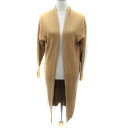 【中古】デミルクス ビームス Demi-Luxe BEAMS カーディガン ロング丈 前開き ロング丈 リブ ベージュ /SM9 レディース 【ベクトル 古着】 250811|詳細画像