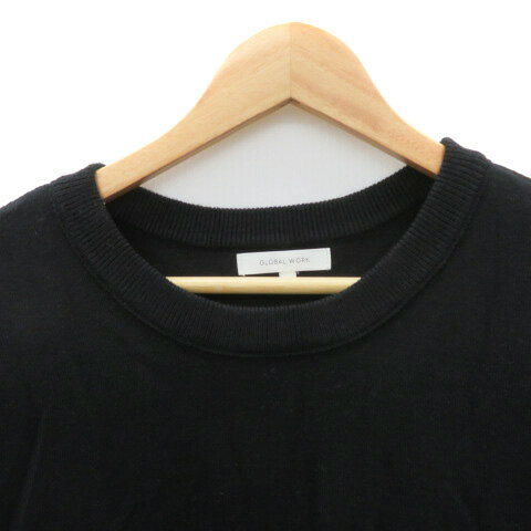【中古】グローバルワーク GLOBAL WORK ニット カットソー 長袖 オーバーサイズ L 黒 ブラック /YK20 レディース 【ベクトル 古着】 250819 auc-vector-20475217 ブランド古着の買取販売ベクトル サンプル画像3