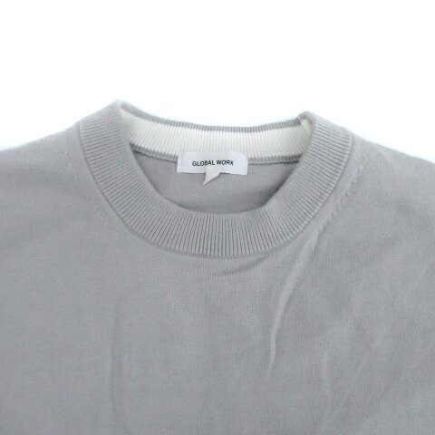 【中古】グローバルワーク GLOBAL WORK ニット セーター クルーネック 長袖 無地 M グレー /HO27 メンズ 【ベクトル 古着】 250821 auc-vector-20475449 ブランド古着の買取販売ベクトル サンプル画像3