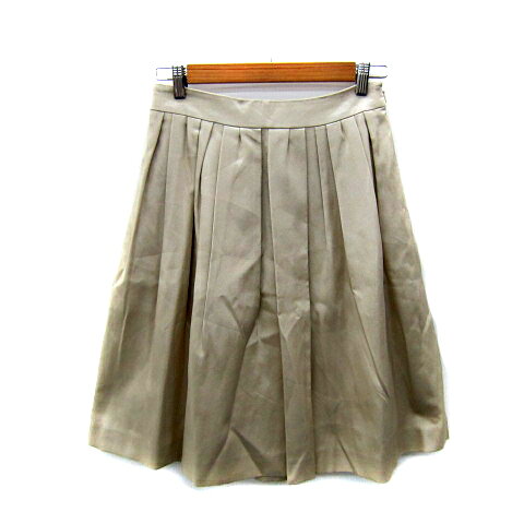 【中古】ユナイテッドアローズ UNITED ARROWS フレアスカート ミモレ丈 無地 40 L ベージュ /SY16 レディース 【ベクトル 古着】 250828