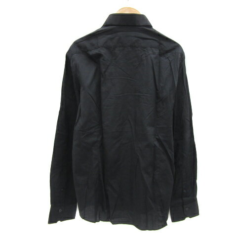 【中古】ダーバン DURBAN シャツ 長袖 無地 黒 ブラック /YS34 メンズ 【ベクトル 古着】 250828