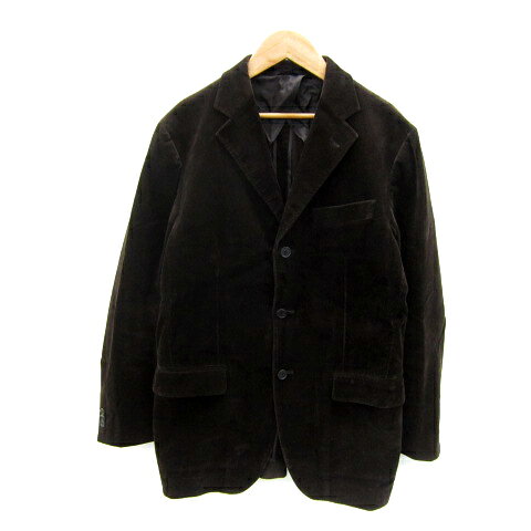 【中古】ユナイテッドアローズ UNITED ARROWS テーラードジャケット ミドル丈 シングルボタン コーデュロイ 46 S 茶 ダークブラウン /SY39 メンズ 【ベクトル 古着】 251015