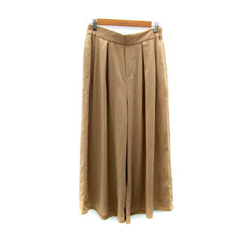 【中古】コムサデモード COMME CA DU MODE ワイドパンツ アンクル丈 無地 11 ベージュ /SY18 レディース 【ベクトル 古着】 250905(4.0)