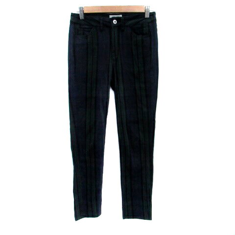【中古】グローバルワーク GLOBAL WORK テーパードパンツ ロング丈 チェック柄 S モスグリーン 紺 ネイビー /HO21 レディース 【ベクトル 古着】 250902 auc-vector-20480721 ブランド古着の買取販売ベクトル パッケージ画像