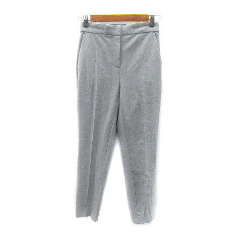 【中古】ザラ ZARA スラックスパンツ テーパードパンツ ロング丈 無地 S ライトグレー /SY22 レディース 【ベクトル 古着】 251003