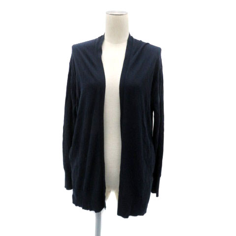 【中古】グリーンレーベルリラクシング ユナイテッドアローズ green label relaxing ニットカーディガン ミドル丈 前開き 紺 ネイビー /HO29 【ベクトル 古着】 250929