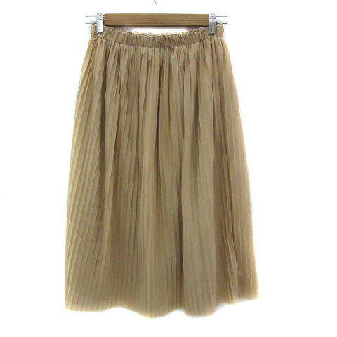 【中古】アズールバイマウジー AZUL by moussy プリーツスカート ミモレ丈 無地 M ベージュ /YS3 レディース 【ベクトル 古着】 250908