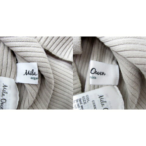 【中古】ミラオーウェン Mila Owen リブニット カットソー 長袖 ラウンドネック 無地 0 S ベージュ /SY27 レディース 【ベクトル 古着】 251007 auc-vector-20524775 ブランド古着の買取販売ベクトル サンプル画像3