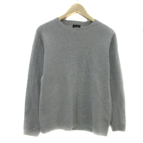 樂天商城 - 【中古】ビームス BEAMS Tシャツ カットソー 長袖 ラウンドネック ワッフル M グレー /YS10 メンズ 【ベクトル 古着】 250926