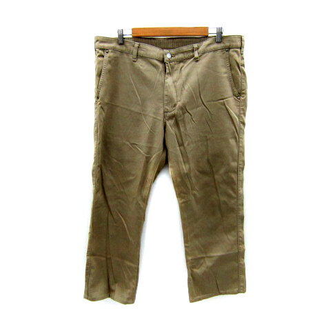 【中古】エドウィン EDWIN チノパンツ クロップドパンツ 七分丈 無地 38 ベージュ /SY14 メンズ 【ベクトル 古着】 251105