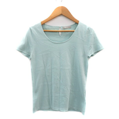 【中古】ボールジー BALLSEY トゥモローランド ニット カットソー 半袖 ライトブルー /YK19 レディース..