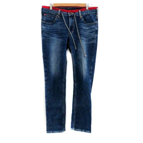 【中古】エドウィン EDWIN 503 jerseys デニムパンツ ジーンズ スリム アンクル丈 L 紺 ネイビー /HO38 レディース 【ベクトル 古着】 251110