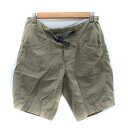 【中古】マウンテンハードウェア MOUNTAIN HARD WEAR アウトドアウェア ショートパンツ 短パン 刺繍 ナイロン 6 M ベージュ /SM38 レ...