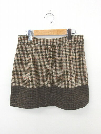 【中古】ジェイクルー J.CREW スカート 台形 ひざ丈 チェック ウール サイドファスナー 6 茶 ベージュ /TT8 レディース 【ベクトル 古着】 190107 ブランド古着ベクトルプレミアム店 【中古】ジェイクルー J.CREW スカート 台形 ひざ丈 チェック ウール サイドファスナー 6 茶 ベージュ /TT8 レディース 【ベクトル 古着】 190107 ブランド古着ベクトルプレミアム店