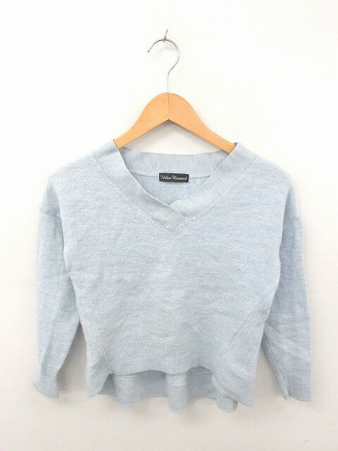 V-Neck - 【中古】アーバンリサーチ URBAN RESEARCH ニット セーター Vネック 無地 シンプル ウール 長袖 F 水色 ライトブルー /TT6 レディース 【ベクトル 古着】 200214 ブランド古着ベクトルプレミアム店