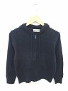 【中古】SISTER BOY パーカー ニット ジップアップ 無地 シンプル ウール 長袖 紺 ネイビー /TT42 レディース 【ベクトル 古着】 20021...
