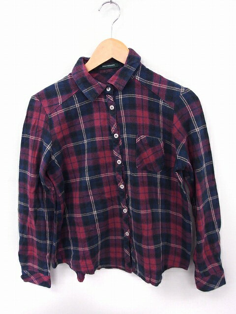 【中古】アーバンリサーチ URBAN RESEARCH シャツ ブラウス チェック 長袖 コットン 綿 ONE レッド 赤 /FT16 レディース 【ベクトル 古着】 200229 ブランド古着ベクトルプレミアム店