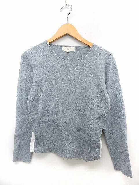 Three-Quarter Knit - 【中古】ビーミングバイビームス B:MING LIFE STORE by BEAMS ニット セーター 長袖 レイヤード風 無地 シンプル ONE SIZE グレー /ST2 レディース 【ベクトル 古着】 200229 ブランド古着ベクトルプレミアム店