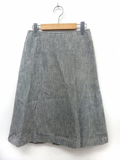 【中古】GEORGES RECH スカート 膝丈 台形 バックジップ シンプル 38 グレー /ST47 レディース 【ベクトル 古着】 200229 ブランド古着ベクトルプレミアム店
