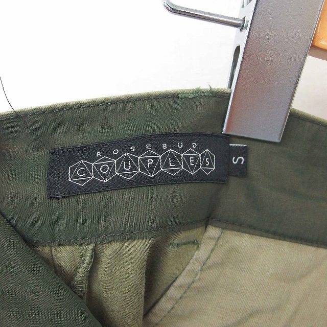 【中古】ローズバッドカップルズ ROSE BUD COUPLES パンツ ハーフ ショート ジップフライ 無地 シンプル 綿 コットン S 緑 カーキ /TT17 メンズ 【ベクトル 古着】 200311 ブランド古着ベクトルプレミアム店