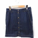 【中古】プラステ PLST スカート デニム ボタンダウン 台形 ミニ 綿 0 インディゴ /FT6 レディース 【ベクトル 古着】 200320 ブランド古着...