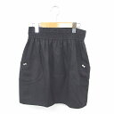 【中古】アナトリエ ANATELIER スカート タイト ひざ丈 ビジュー ウエストゴム 薄手 38 黒 ブラック /TT29 レディース 【ベクトル 古着】 200313 ブランド古着ベクトルプレミアム店(4)