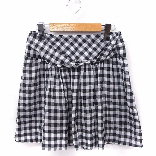 【中古】コントワーデコトニエ COMPTOIR DES COTONNIERS スカート チェック ギャザー ミニ ジップ 34 ..