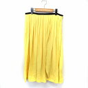 【中古】ザラウーマン ZARA WOMAN スカート ロング プリーツ サイドジップ シンプル M イエロー /ST28 レディース 【ベクトル 古着】 200...