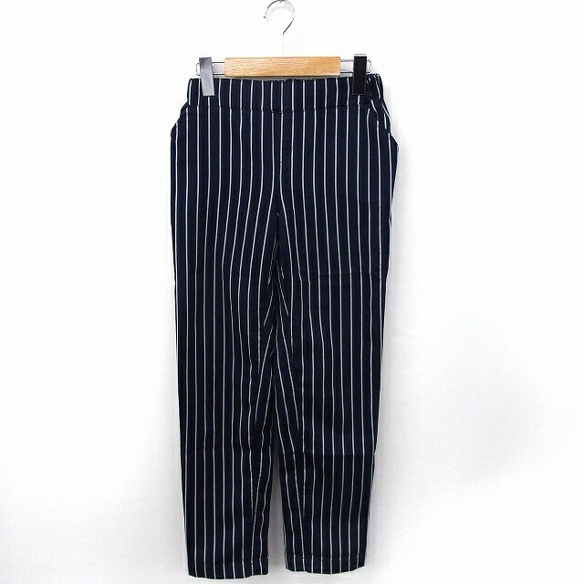 【中古】ラウンジドレス ガリャルダガランテ Loungedress GALLARDAGALANTE パンツ ストライプ イージー ストレート ロング ゴム 0 ネイビー 紺 /FT17 レディース 【ベクトル 古着】 200504 ブランド古着ベクトルプレミアム店