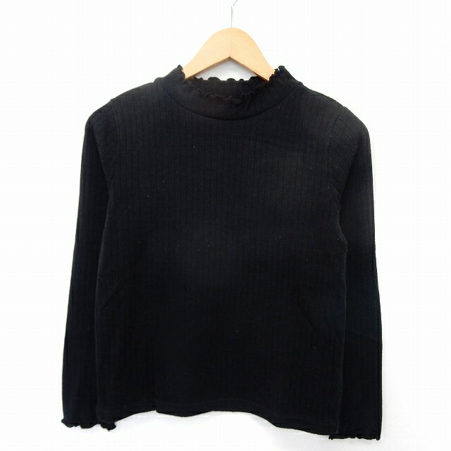 【中古】グローバルワーク GLOBAL WORK ニット セーター 長袖 リブニット パイピングフリル シンプル M ブラック /ST1 レディース 【ベクトル 古着】 200404 ブランド古着ベクトルプレミアム店(4)