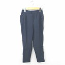 【中古】ノーリーズ Nolley's パンツ テーパード ジップフライ 無地 シンプル 薄手 34 紺 ネイビー /TT46 レディース 【ベクトル 古着】 2...