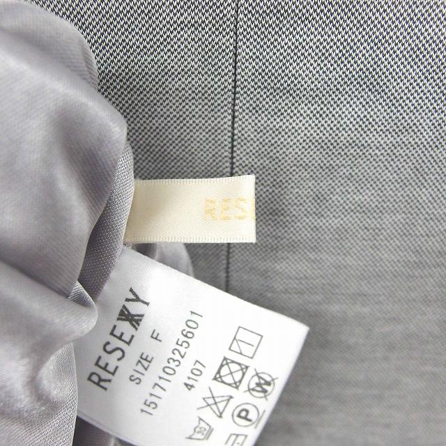 【中古】リゼクシー RESEXXY ワンピース ひざ丈 Vネック 無地 シンプル バックジップ 長袖 F グレー 灰 /TT20 レディース 【ベクトル 古着】 200430 ブランド古着ベクトルプレミアム店