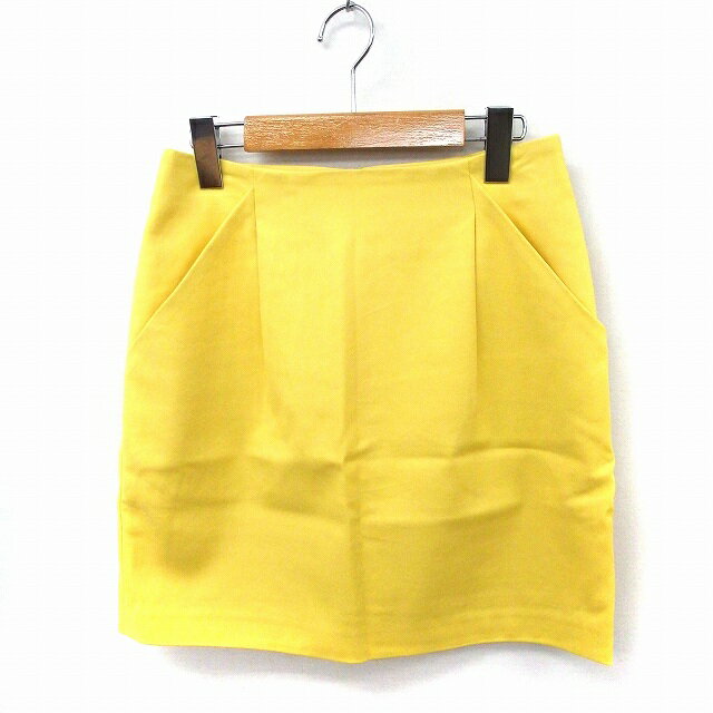 【中古】アナイ ANAYI スカート 台形 ミニ 無地 シンプル 36 イエロー 黄 /FT22 レディース 【ベクトル 古着】 200411 ブランド古着ベクトルプレミアム店