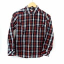 【中古】ルージュヴィフ Rouge vif シャツ チェックシャツ 長袖 胸ポケット 綿 コットン レッド 赤 /ST15 レディース 【ベクトル 古着】 200527 ブランド古着ベクトルプレミアム店
