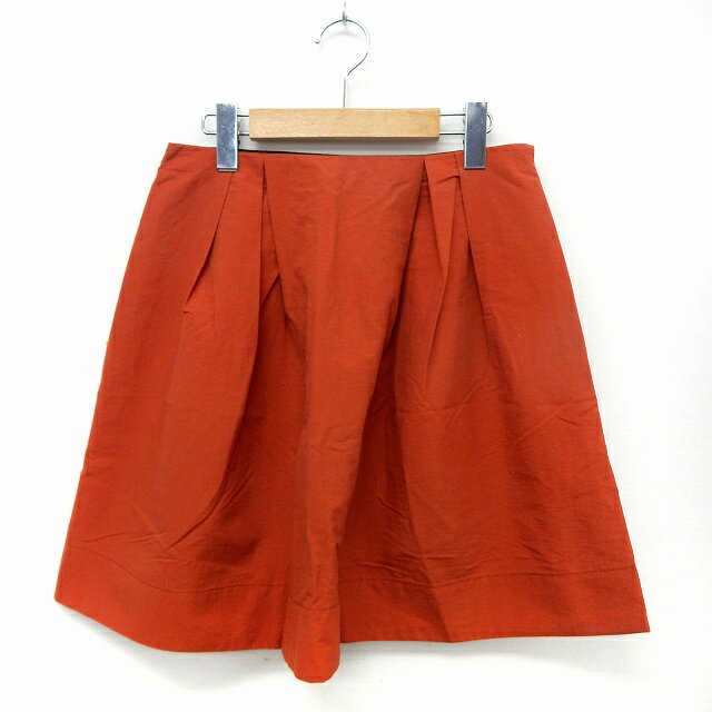 樂天商城 - 【中古】ユナイテッドアローズ A DAY IN THE LIFE UNITED ARROWS スカート フレア タック 膝丈 サイドジップ シンプル 4 オレンジ /ST37 レディース 【ベクトル 古着】 200422 ブランド古着ベクトルプレミアム店