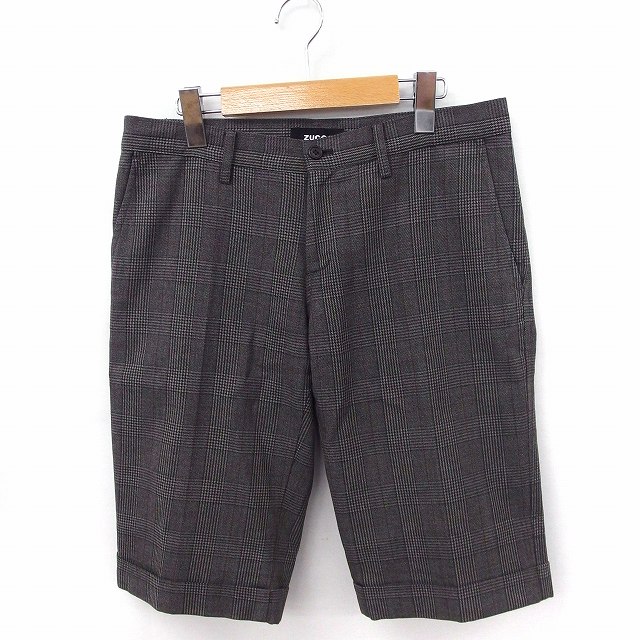 【中古】ズッカ zucca パンツ チェック ハーフ コットン 綿 ウール M グレー /FT レディース 【ベクトル 古着】 200501 ブランド古着ベクトルプレミアム店(4)